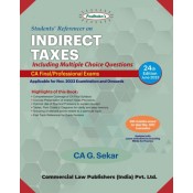 Padhuka's Students Referencer on Indirect Taxes [IDT] for CA Final/Professional November 2023 Exam by CA. G. Sekar | Commercial Law Publisher